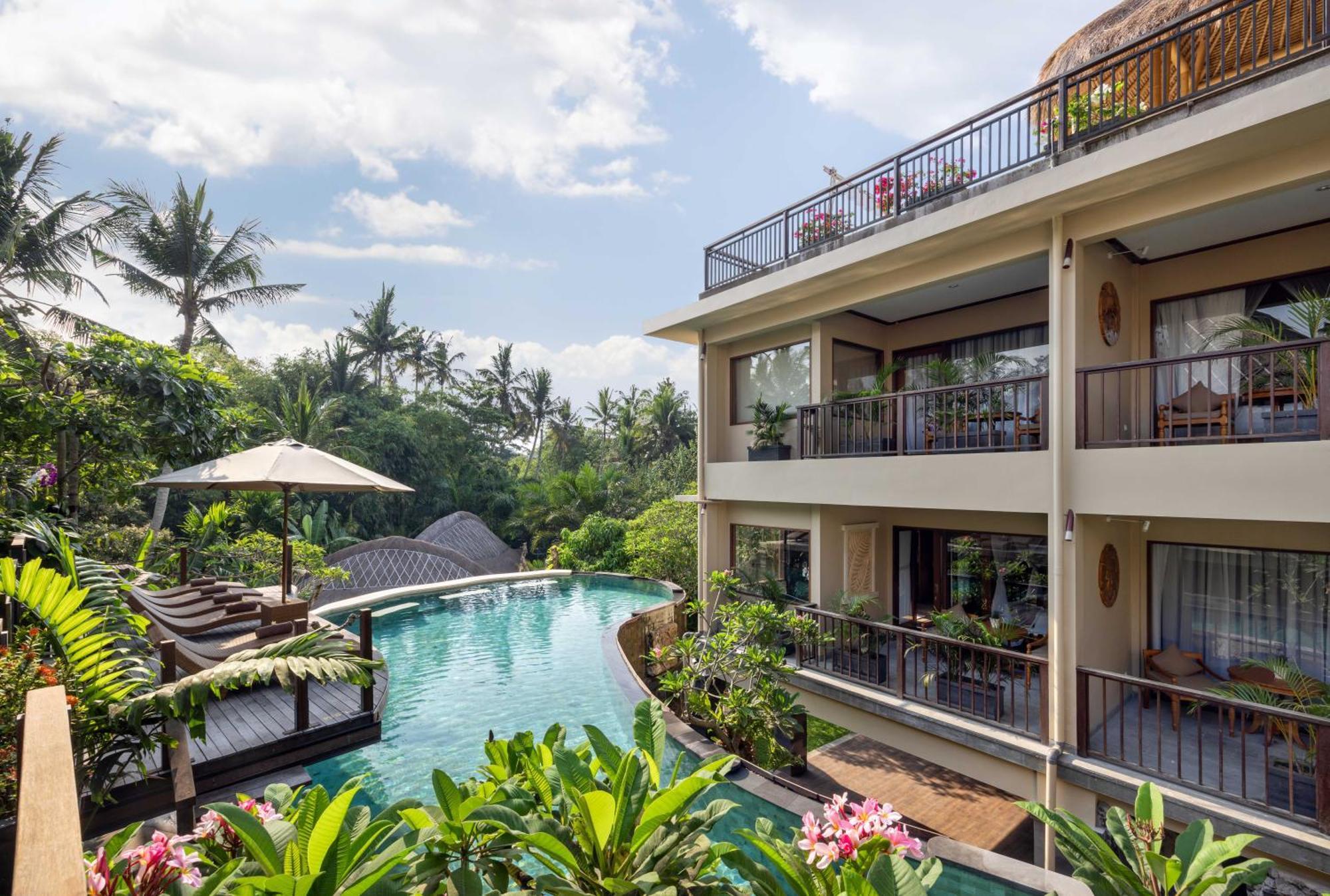 Ubud Nyuh Bali Resort & Spa Экстерьер фото The hotel's swimming pool